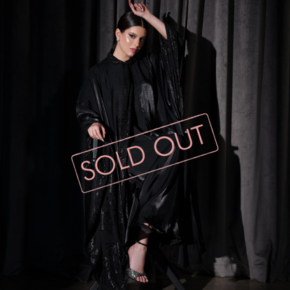 Picture of Bisht-style in Silk Adorned with Jacquard Fabric